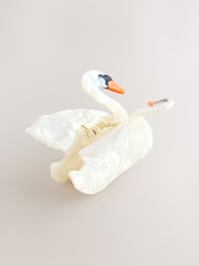 Alb - Swan Hair Claw Clip - Imaginea 3 din 5