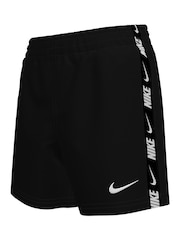 Nike Black Breaker Logo Tape 4" Volley Shorts - Image 1 of 3