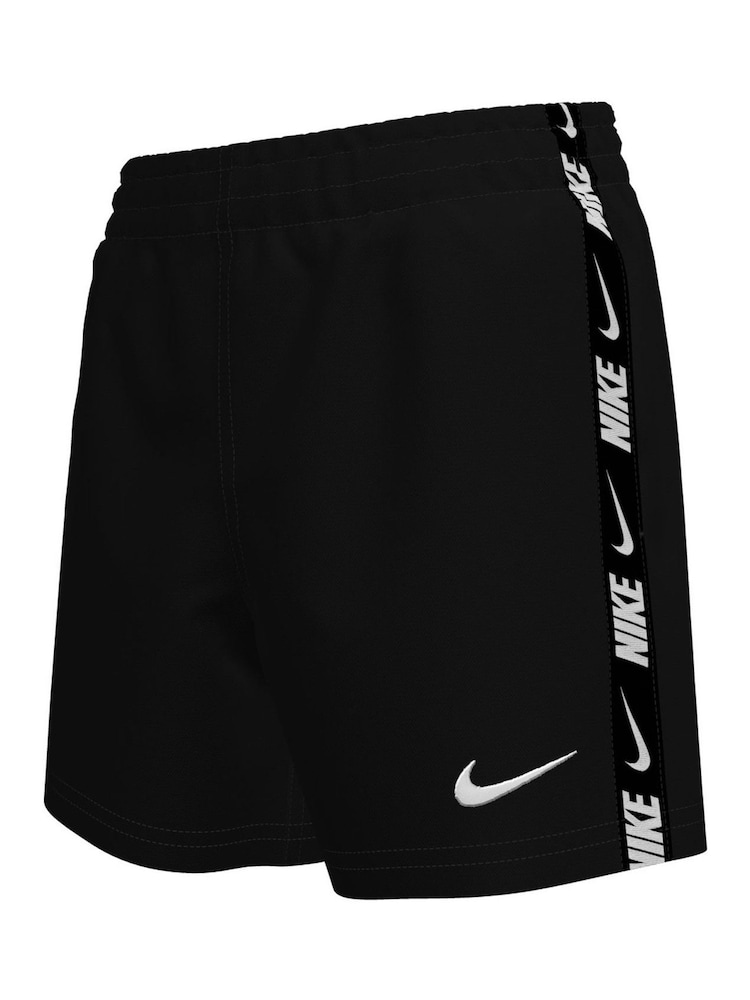 Nike Black Breaker Logo Tape 4" Volley Shorts - Image 1 of 3