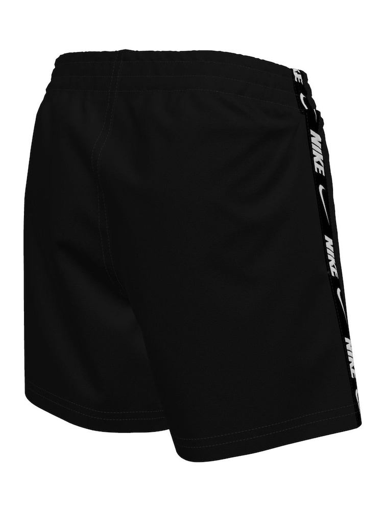 Nike Black Breaker Logo Tape 4" Volley Shorts - Image 3 of 3