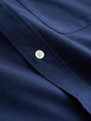 Navy Short Sleeve Lightweight Pocket Oxford  Shirt - Image 7 of 7