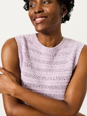 FatFace Willa Purple Knitted Tank - Image 5 of 6