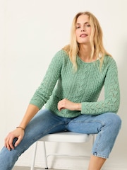 FatFace Cameron Green Knitted Textured Jumper - Image 1 of 5