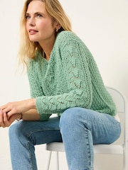 FatFace Cameron Green Knitted Textured Jumper - Image 4 of 5