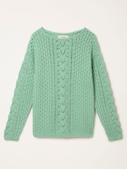 FatFace Cameron Green Knitted Textured Jumper - Image 5 of 5