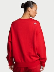 Victoria's Secret Washed Lipstick Red Angel Oversized Sweatshirt - Image 3 of 3