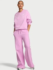 Victoria's Secret Washed Bikini Purple Fleece Wide Leg Joggers - Image 1 of 2