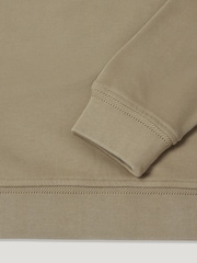 Belstaff Green Classic Fleece Quarter Zip Sweatshirt - Image 9 of 9