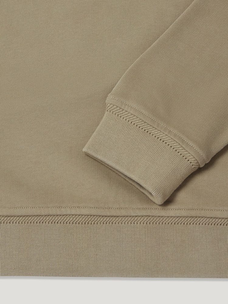 Belstaff Green Classic Fleece Quarter Zip Sweatshirt - Image 9 of 9