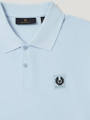 Belstaff Sky Blue Cotton Pique Polo Shirt - Image 7 of 8