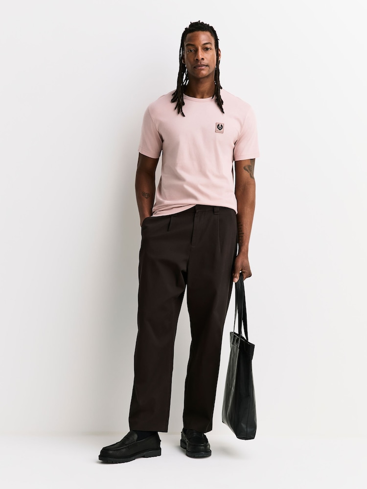 Belstaff Dusk Pink Logo T-Shirt - Image 2 of 6