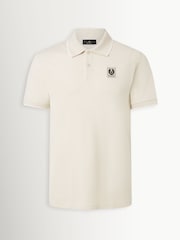 Belstaff Natural Tipped Logo Polo Shirt - Image 1 of 2