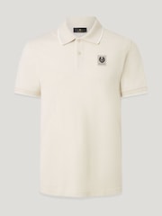 Belstaff Natural Tipped Logo Polo Shirt - Image 6 of 8