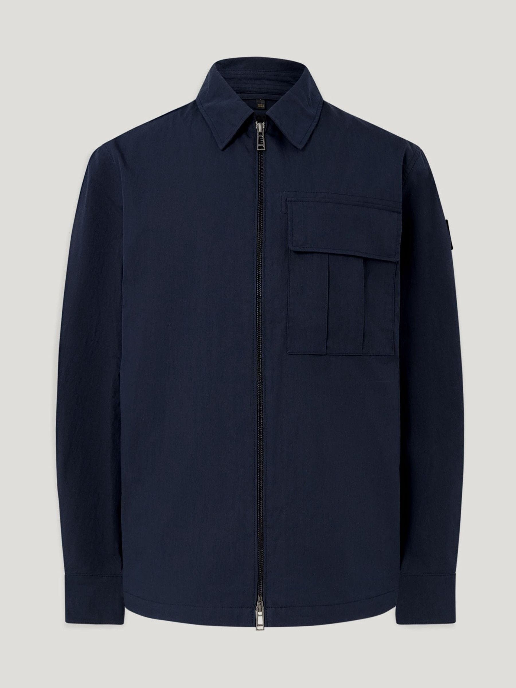 Belstaff Men's Blue Cargo Zip Overshirt - Image 1