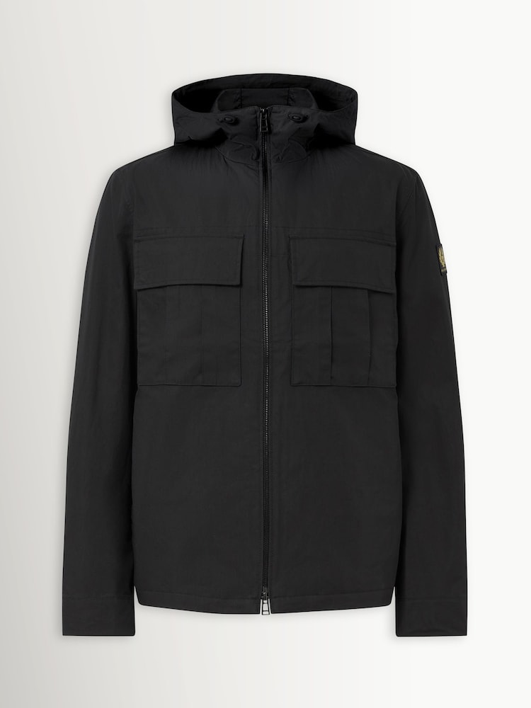Belstaff Black Container Hooded Overshirt - Image 1 of 3