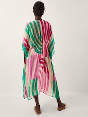 Monsoon Pink Georgia Stripe Kaftan - Image 2 of 3