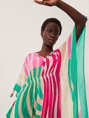 Monsoon Pink Georgia Stripe Kaftan - Image 3 of 3