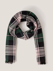Monsoon Pink Sarah Check Scarf - Image 1 of 2