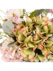 Gallery Home Multi Artificial Mixed Hydrangea Arrangement In Textured Vase - Image 2 of 3