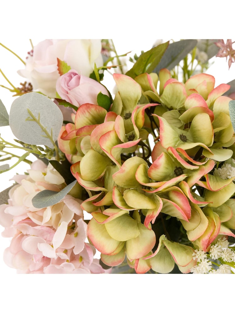 Gallery Home Multi Artificial Mixed Hydrangea Arrangement In Textured Vase - Image 2 of 3