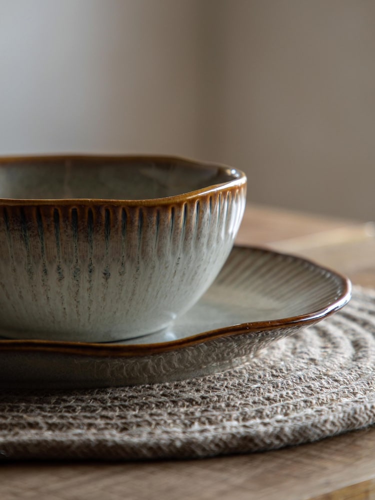 Gallery Home Set of 4 Stone Blair Ridged Bowls - Image 2 of 6