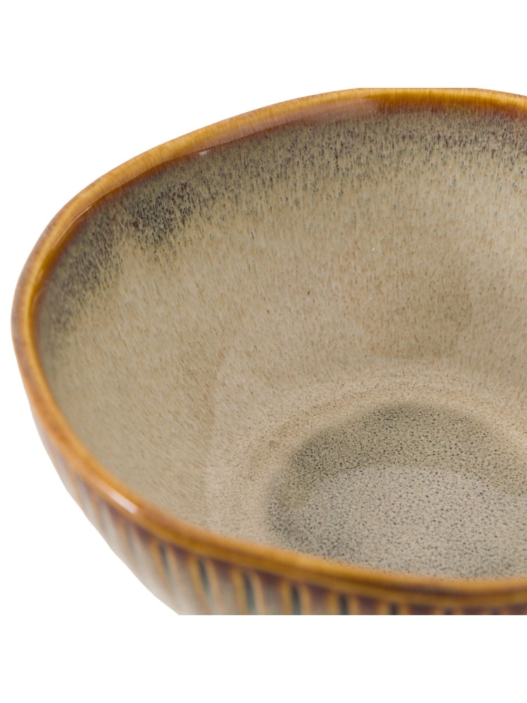 Gallery Home Set of 4 Stone Blair Ridged Bowls - Image 6 of 6
