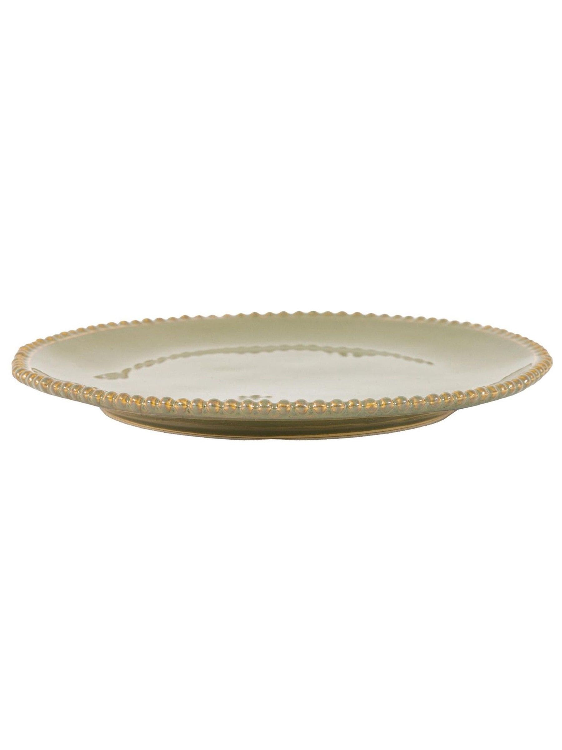 Gallery Home Unisex Olive Set Of 4 Blair Beaded Side Plates - Image 1