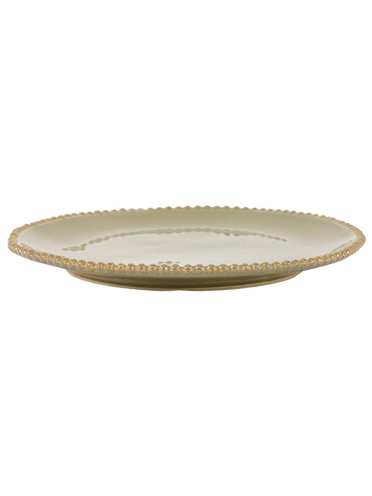 Gallery Home Set of 4 Olive Blair Beaded Side Plates - Image 1 of 3