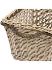 Gallery Home Set of 2 Natural Woven Willow Log Baskets With Rope Handles - Image 8 of 9
