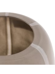Gallery Home Taupe Glass Striped Vase 20cm - Image 3 of 4