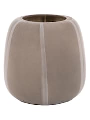 Gallery Home Taupe Glass Striped Vase 20cm - Image 4 of 4