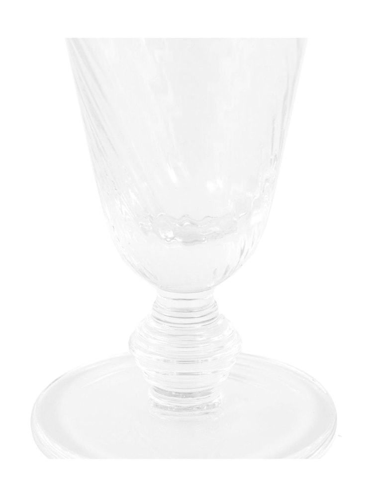Gallery Home Set of 4 Clear Swirl Flute Glasses - Image 2 of 4