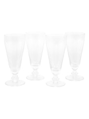 Gallery Home Set of 4 Clear Swirl Flute Glasses - Image 4 of 4