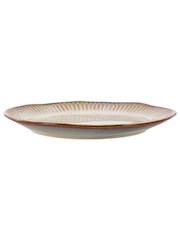 Gallery Home Set of 4 Stone Rita Ridged Dinner Plates - Image 4 of 6