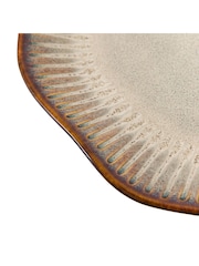 Gallery Home Set of 4 Stone Rita Ridged Dinner Plates - Image 6 of 6