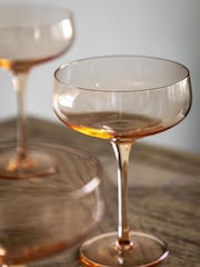 Gallery Home Amber Set of 4 Amber Coupe Glasses - Image 1 of 7