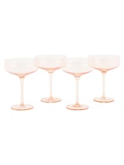 Gallery Home Amber Set of 4 Amber Coupe Glasses - Image 6 of 7