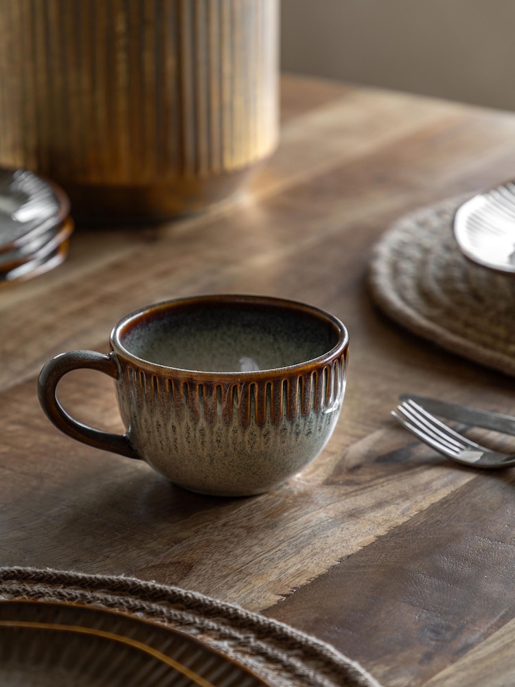 Gallery Home Stone Rita Ridged Mugs Set of 4 - Image 1 of 9