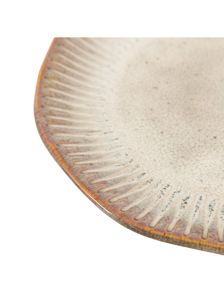 Gallery Home 4 Pack Stone Rita Ridged Side Plates - Image 6 of 6