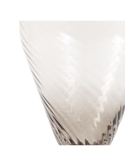 Gallery Home Grey Set of 4 Smoked Grey Swirl Wine Glasses - Image 3 of 4