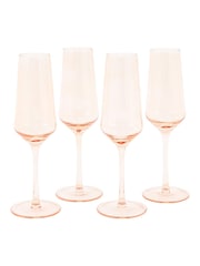 Gallery Home Amber Set of 4 Amber Champagne Flutes - Image 5 of 6
