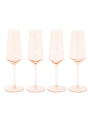 Gallery Home Amber Set of 4 Amber Champagne Flutes - Image 6 of 6