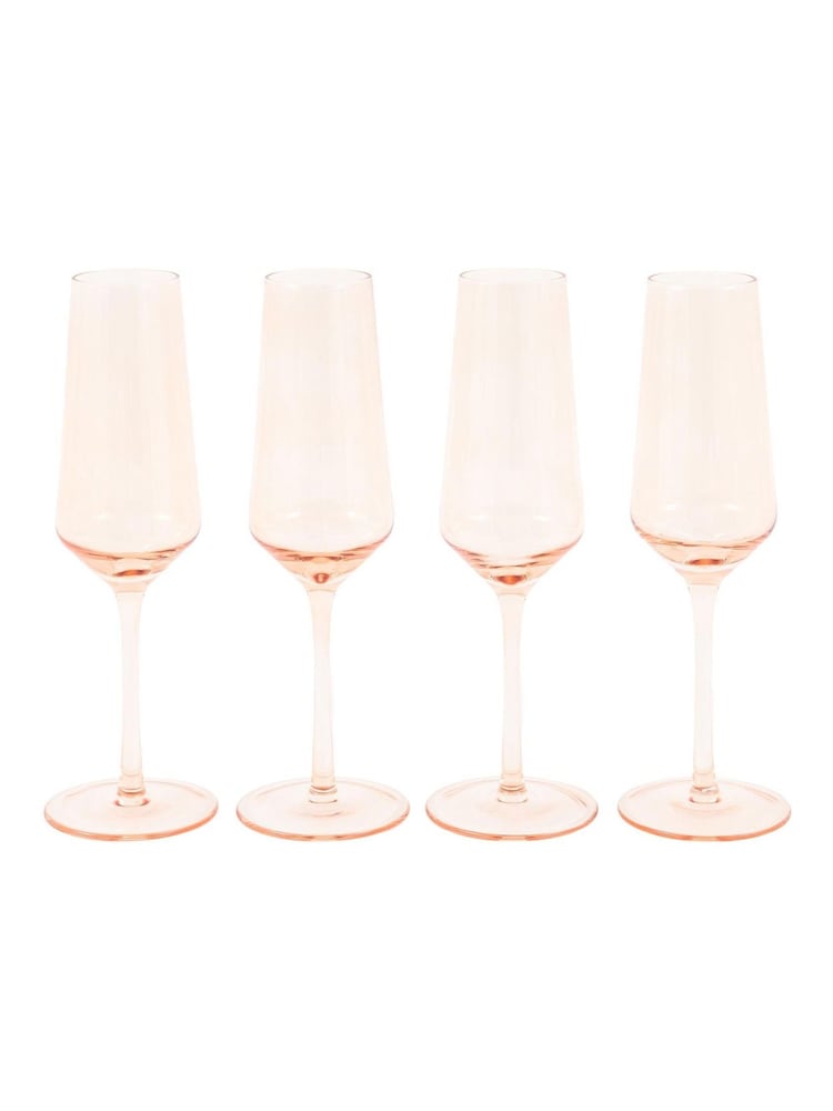 Gallery Home Amber Set of 4 Amber Champagne Flutes - Image 6 of 6