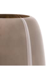 Gallery Home Taupe Glass Striped Vase 22cm - Image 3 of 4
