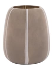 Gallery Home Taupe Glass Striped Vase 22cm - Image 4 of 4