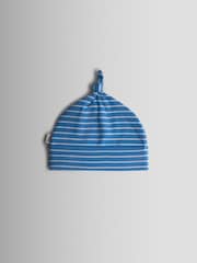 JoJo Maman Bébé Blue 3-Pack Elephant, Stripe & Star Baby Hats - Image 2 of 8
