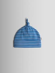 JoJo Maman Bébé Blue 3-Pack Elephant, Stripe & Star Baby Hats - Image 3 of 8