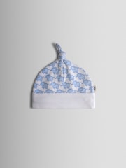 JoJo Maman Bébé Blue 3-Pack Elephant, Stripe & Star Baby Hats - Image 5 of 8