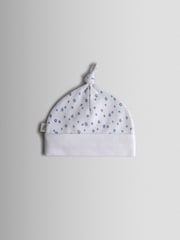 JoJo Maman Bébé Blue 3-Pack Elephant, Stripe & Star Baby Hats - Image 6 of 8