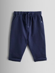 JoJo Maman Bébé Vertical Stripe and Plain Joggers 2 Pack - Imagen 3 de 7